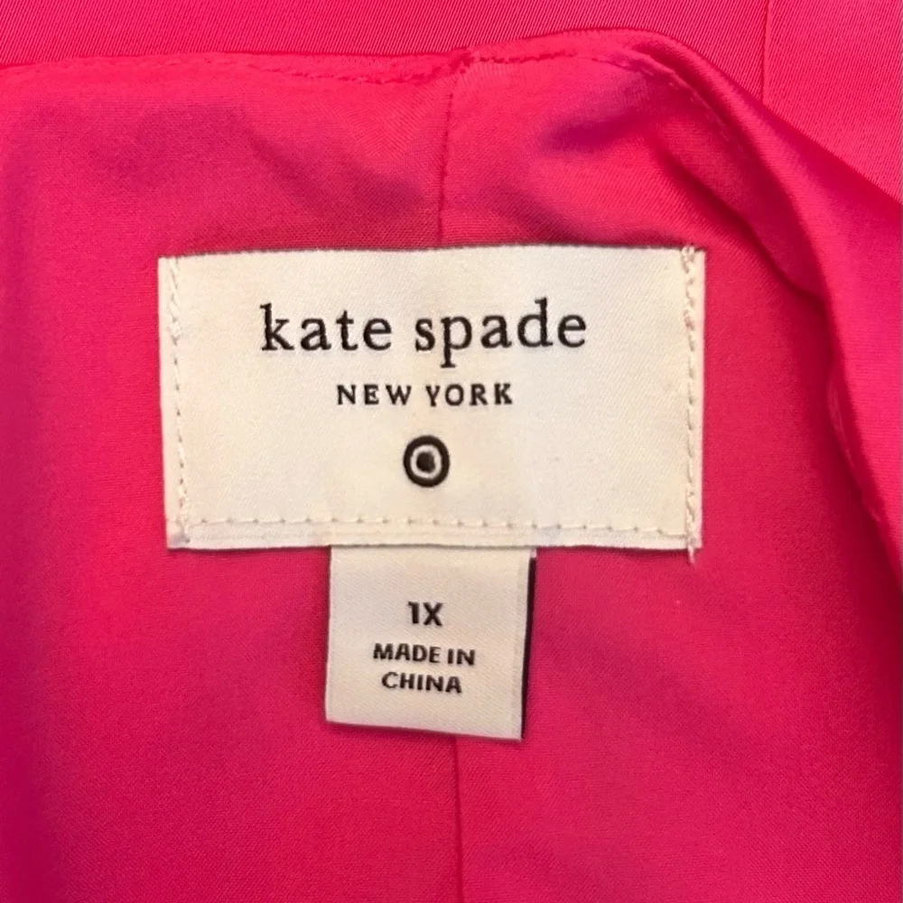 Kate Spade 90s Vibrant Pink Mini Tank Shift Dress with Bows Silky Womens Size 1X